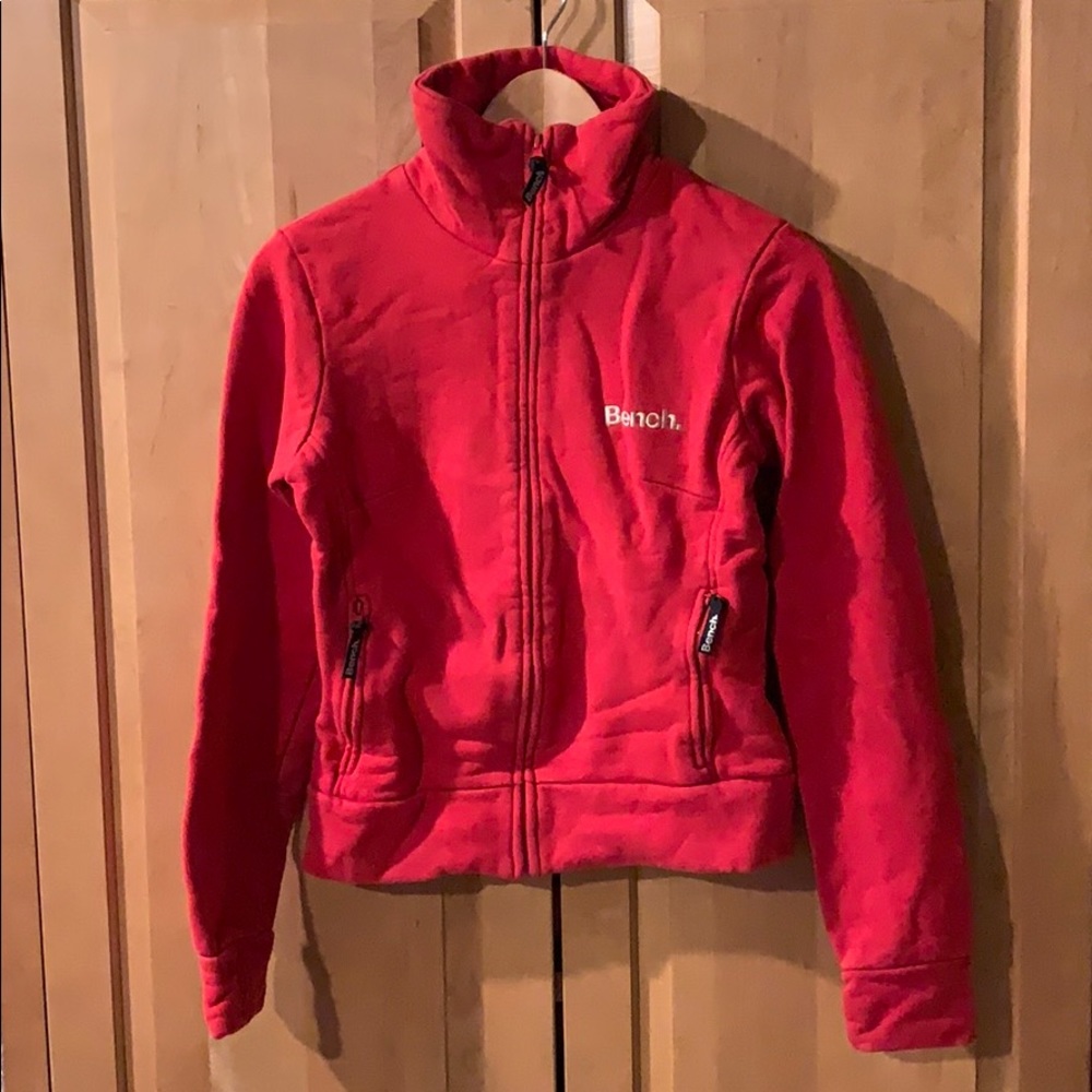 BENCH. Full zip red sweatshirt/jacket